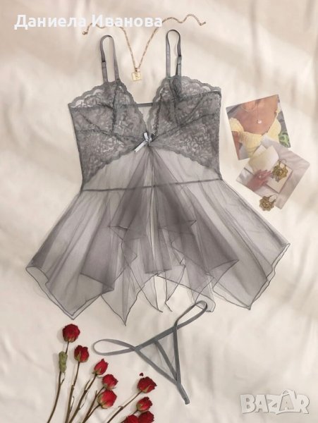 Нощница прашки дантела бельо , снимка 1