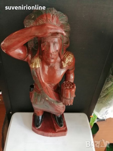 Стара статуетка индианец , снимка 1