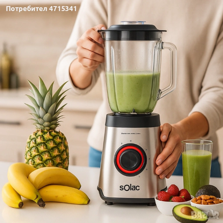 Мощен блендер 2000w инокс, снимка 1