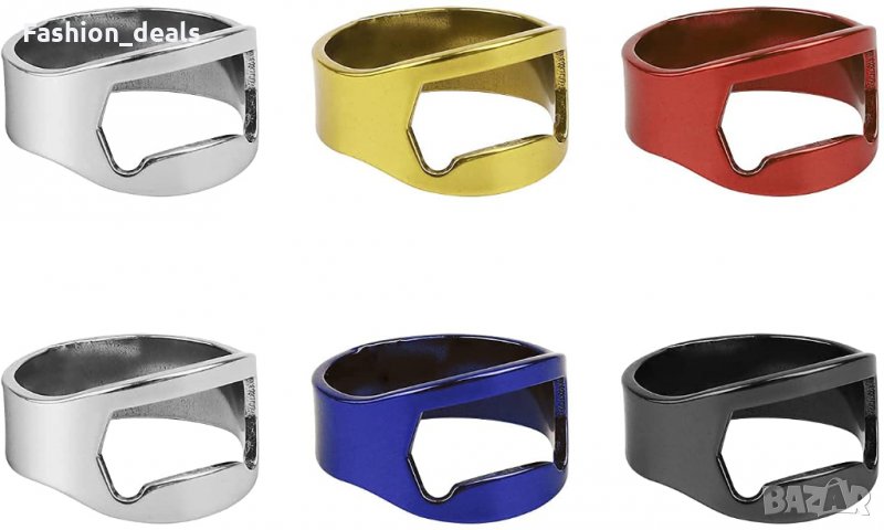 Нови 6 броя пръстен за отваряне на бутилки, бира Инструмент за пръсти , снимка 1
