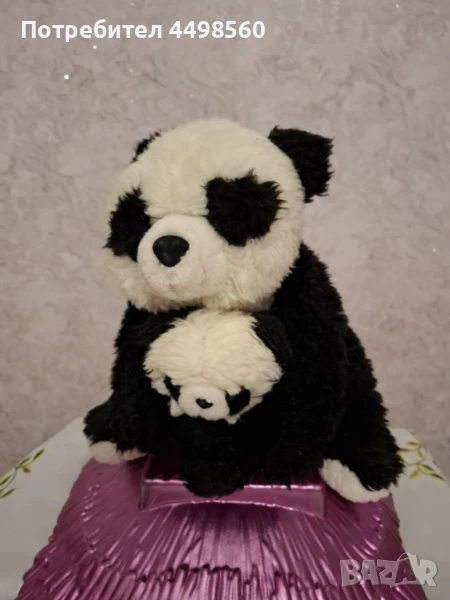 Плюшена играчка/Панда с бебе, снимка 1