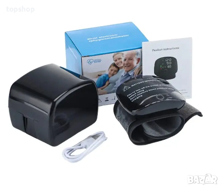 Смарт Апарат за Кръвно налягане за Китка Besting WEB 506 – Сензорен екран и USB, снимка 1