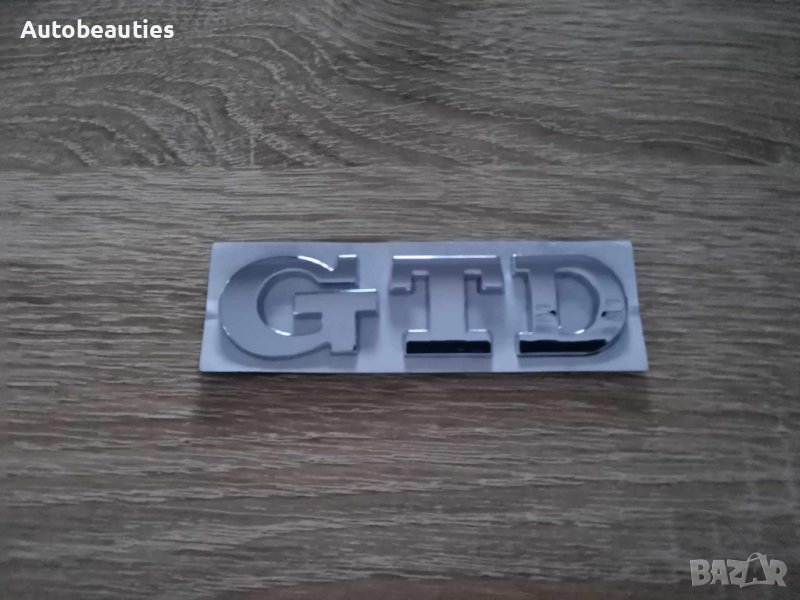 Volkswagen GTD сребриста емблема лого, снимка 1