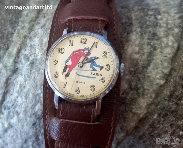 Часовник Заря кънки пързаляне, отличен, снимка 1