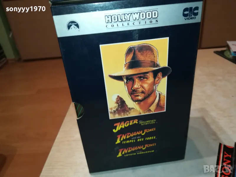INDIANA JONES X3 VHS VIDEO ORIGINAL TAPE-ВНОС GERMANY 2402251902LNWC, снимка 1