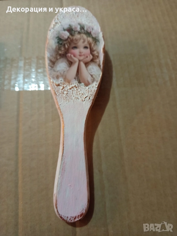 Декорирана бебешка  четка за коса, снимка 1