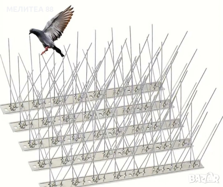 Шипове от неръждаема стомана, против птици, за первази и покриви BILKA, снимка 1
