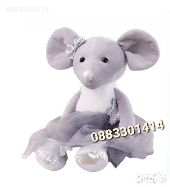 Плюшена мишка с рокля 40см , снимка 1