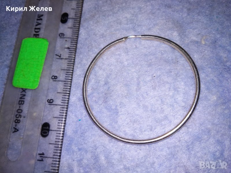 КЛАСИЧЕСКА СРЕБЪРНА ВИНТИДЖ ОБЕЦА СРЕБРО 925 РЪЧНА МАЙСТОРСКА ИЗРАБОТКА 26571, снимка 1