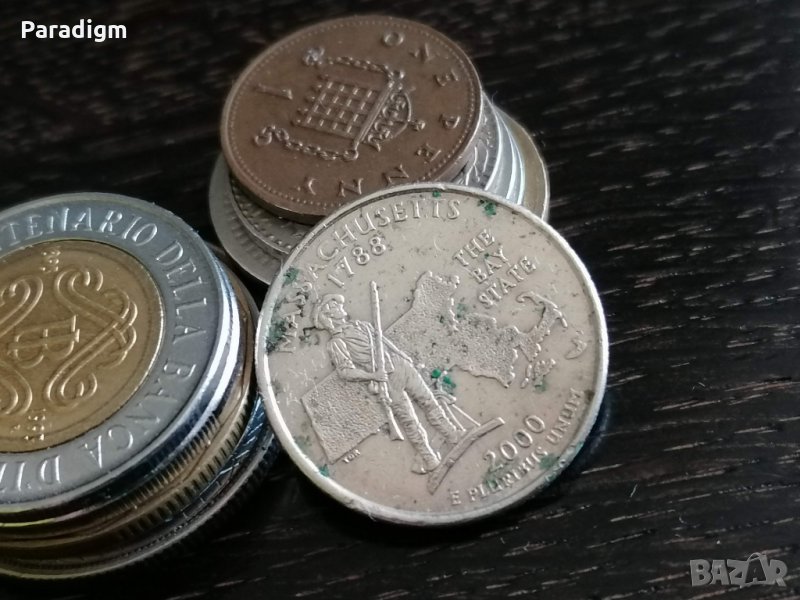 Монета - САЩ - 1/4 (четвърт) долар (Масачузец) | 2000г., снимка 1