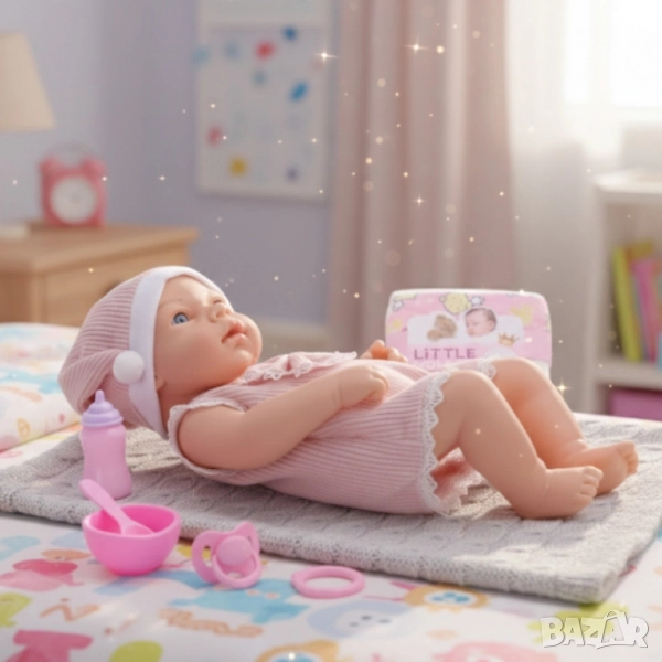 Реалистична кукла бебе Little Mommy с аксесоари - 39см, снимка 1