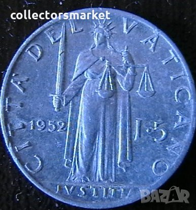5 лири 1952, Ватикан, снимка 1