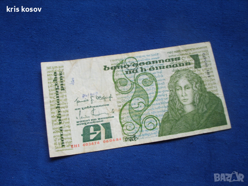 Ирландия 1 паунд 1984 г, снимка 1