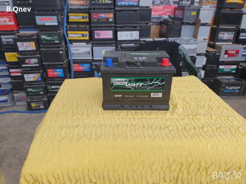 Акумулатор с ГАРАНЦИЯ GIGA WATT 60ah, снимка 1