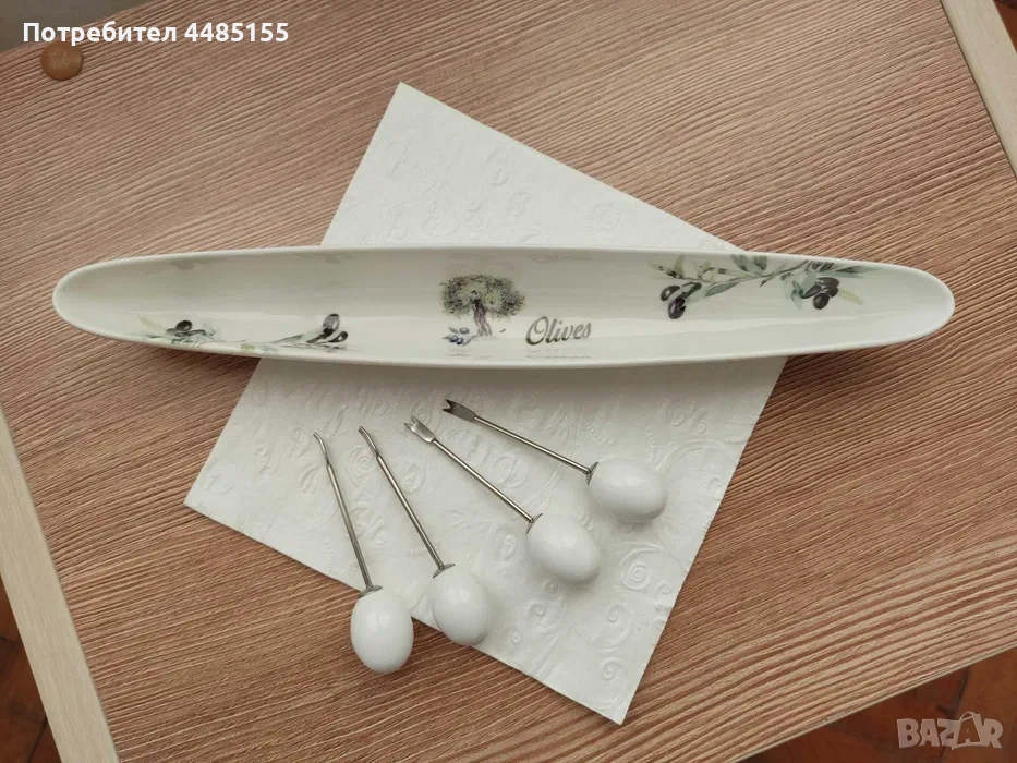 Дизайнерска лодка Douce Provence за сервиране на маслини, снимка 1