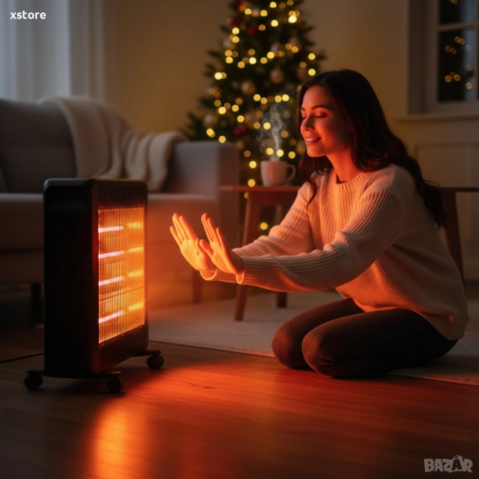 Кварцова печка 2200W с 4 тръби – бързо отопление и нисък разход, снимка 1