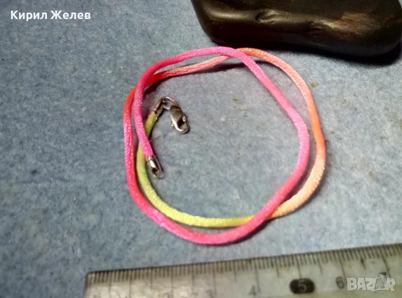 АРТИСТИЧЕН ЧОКЪР МАРКОВО СРЕБРО ВИСОКА ПРОБА с ПЕЧАТ XKE6  и ТЕКСТИЛ АРТ КОЛИЕ 49572, снимка 1