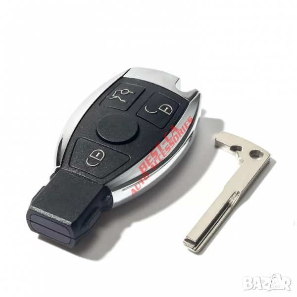 Смарт кутийка за ключ Мерцедес 3 бутона W204 W205 W210 W211 W212 W221 W222, снимка 1