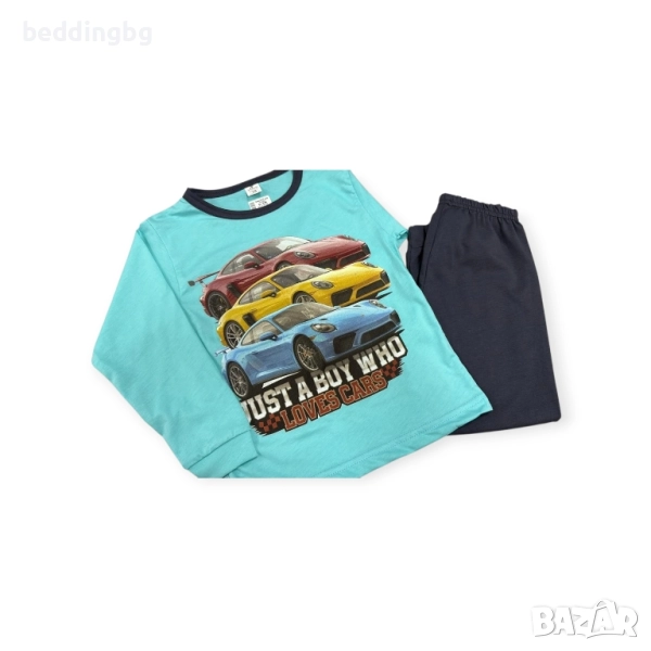 #Пижама за #момчета 1–8 г. с дълъг ръкав и панталон с маншет , снимка 1