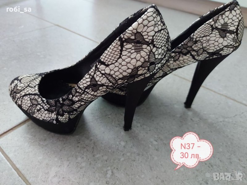 Дамски обувки с висок ток 37, снимка 1