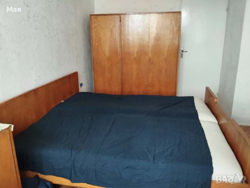 Масивна спалня с два матрака – масивно истинско естествено едновремешно дърво, дебели плоскости,, снимка 1