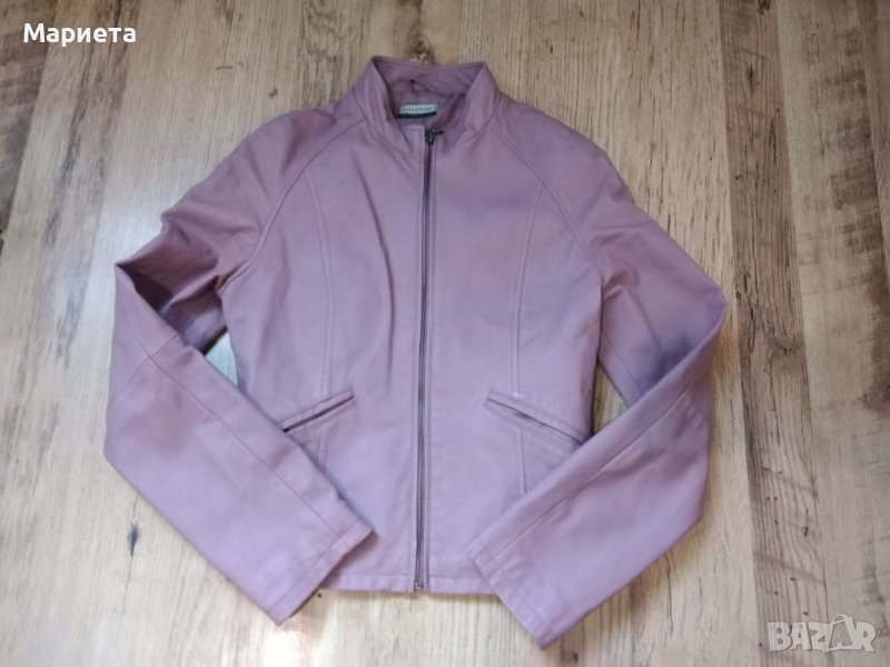 Пастелно Розово яке Естествена Кожа 36 размер /S, снимка 1