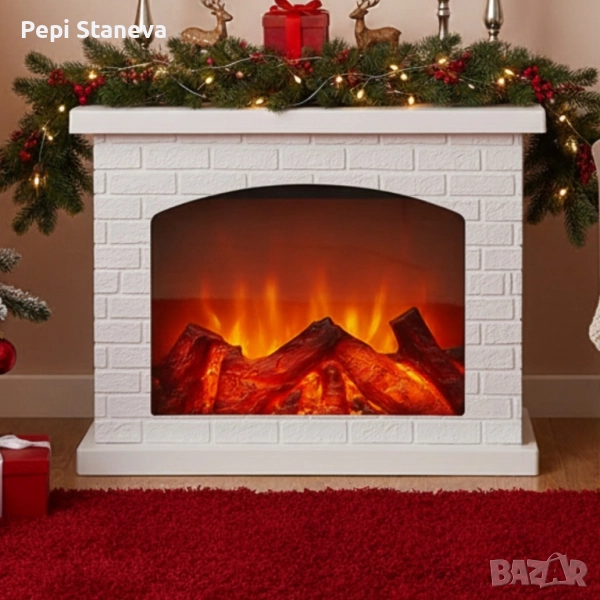 Декоративна LED камина с изкуствен пламък и звук – уют без риск и без отопление, снимка 1