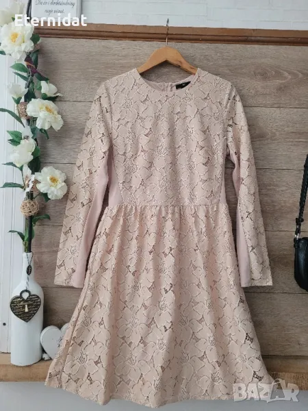 Бежова кукленска рокля , снимка 1
