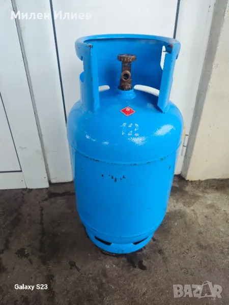 Газова бутилка с вместимост 27 литра, с ъглов кран., снимка 1