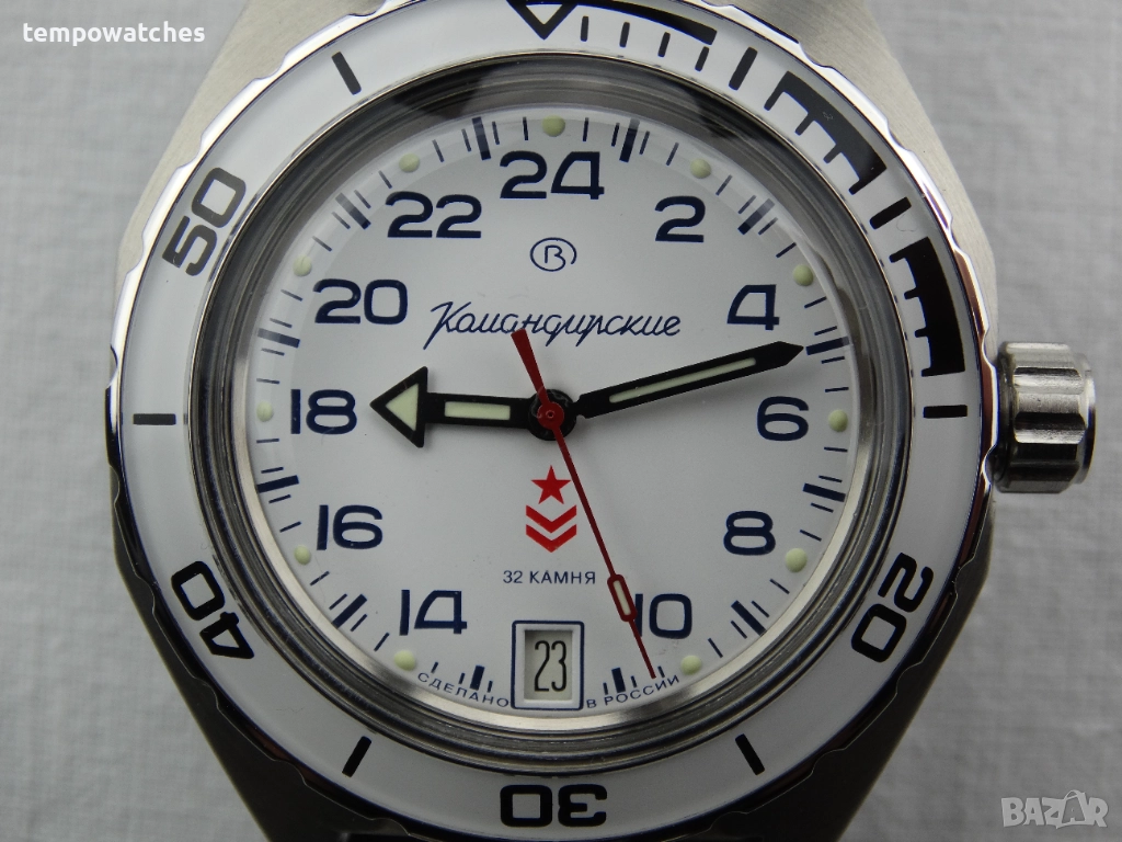 ВОСТОК КОМАНДИРСКИЕ АВТОМАТИЧЕН-24 часа  ref: 650546, снимка 1