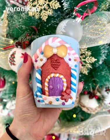 Чаша "Коледна къщичка"