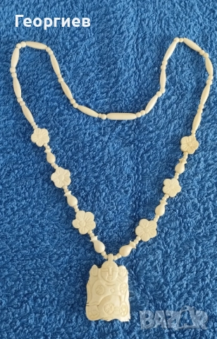 Гердани с медальон от слонова кост, Брошка,медальон слонова кост., снимка 6 - Колиета, медальони, синджири - 51866000