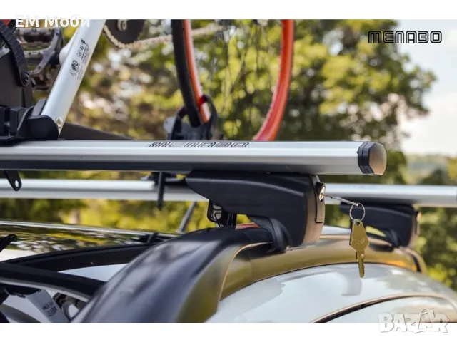 Алуминиеви греди багажник MENABO Lince XL за автомобил с плътен рейлинг, снимка 3 - Аксесоари и консумативи - 47534688
