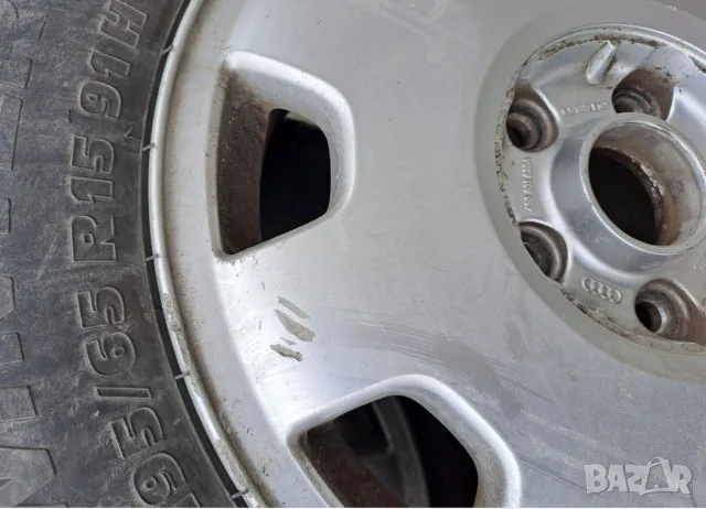 Джанти 15" с зимни гуми за Audi, 5х112,  ЕТ45. 4 бр. , снимка 2 - Гуми и джанти - 55964136