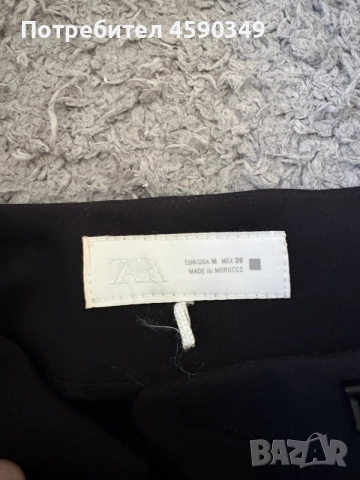 Черен елегантен панталон Zara, размер M, снимка 2 - Къси панталони и бермуди - 55887872
