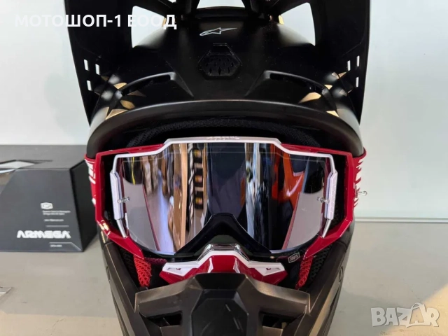 Нови Мотокрос Ендуро Очила 100% Armega DEEP RED Червени Крос Мото, снимка 3 - Аксесоари и консумативи - 46668628