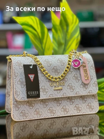 Guess Дамска Чанта С Дълга Дръжка Синджир Гес - Налични Различни Цветове Код E579, снимка 6 - Чанти - 50901738