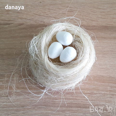 822 Великденско гнездо с яйца тревичка за декорация украса за панер, снимка 5 - Декорация за дома - 44821256