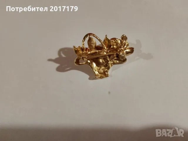 Красива брожка с цветя , снимка 2 - Колиета, медальони, синджири - 56215987