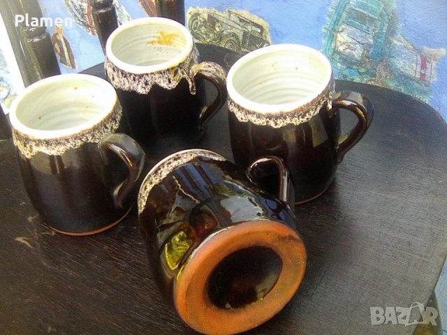 Четири български теракотни халби за бира, снимка 3 - Други ценни предмети - 41609693