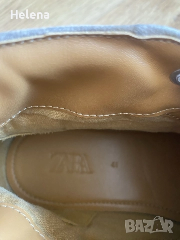Мъжки високи кецове Zara бели с кафяв Кант размер 44, снимка 8 - Кецове - 56114547