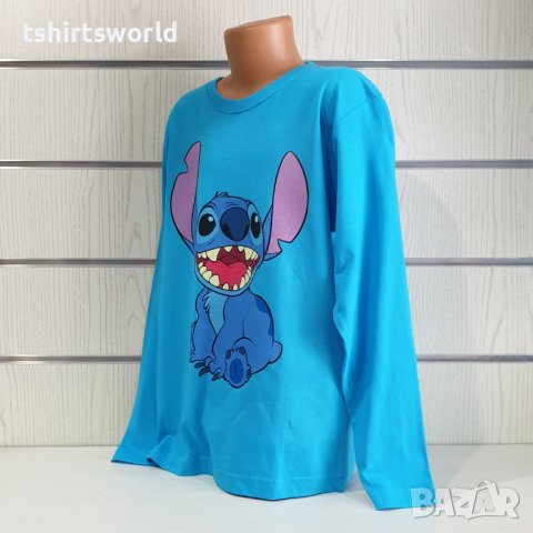 Нова детска блуза с дълъг ръкав и дигитален печат Стич (Stitch), снимка 8 - Детски Блузи и туники - 40571488