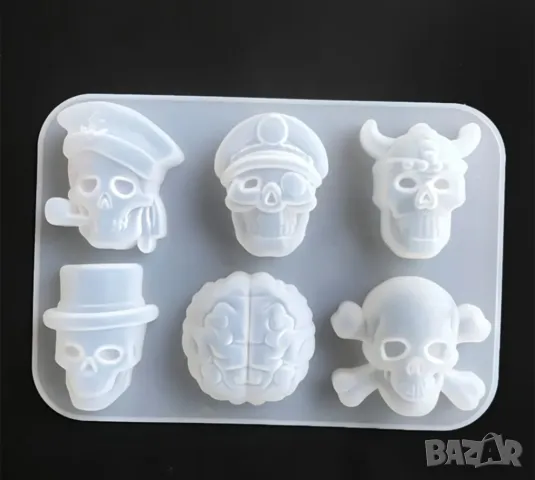 Молд черепи пирати Хелоуин , снимка 1