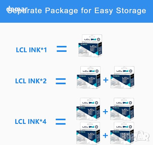 LCL съвместима касета с мастило LC-3213 LC3213 LC-3213BK (4 бр черно), снимка 8 - Консумативи за принтери - 42205590