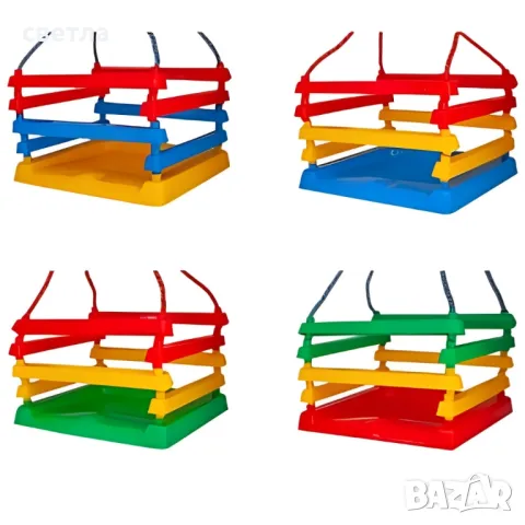 Детска люлка със закрепващи въжета и метални халки, снимка 1