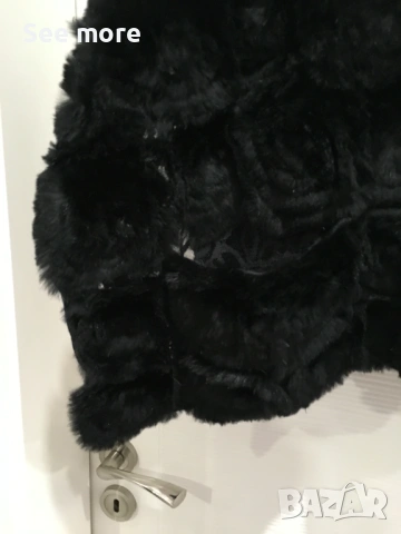 Палто от заешка кожа LAPIN с флорални мотиви, снимка 6 - Палта, манта - 53179180