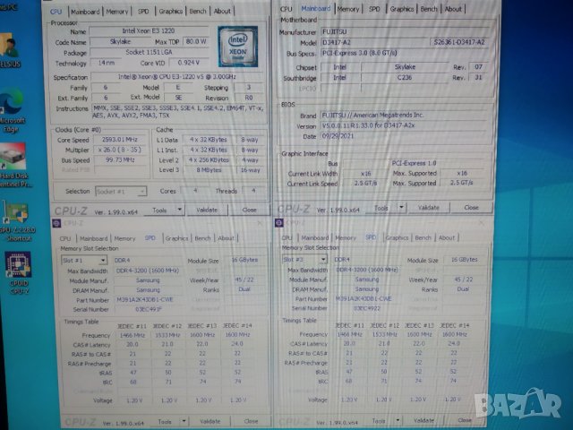 DDR4 32Gb ECC - (2 x 16Gb) Samsung PC4-25600E 3200MHz, снимка 7 - RAM памет - 40228879