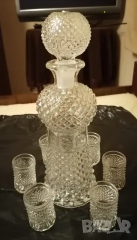 кристален сервиз за ракия 