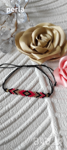 Ръчно изработен сет от гривна и колие , снимка 3 - Гривни - 44620693