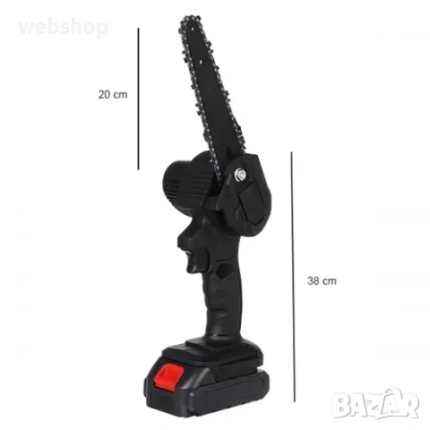 ПРОМО!! Акумулаторна мини резачка тип малък верижен трион  , снимка 5 - Градинска техника - 49099123